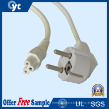 UL 10A 250V 3 Pin EU AC Power Extension Cord